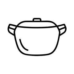 Obraz premium Simple Cooking Pot Vector for Culinary and Kitchen Design Projects