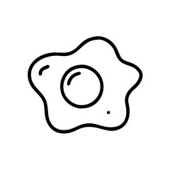  Simple Fried Egg Outline Vector Illustration for Culinary and Graphic Design Use