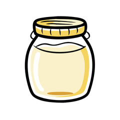  Hand Drawn Glass Jar with Lid Vector Illustration for Food and Storage Concepts