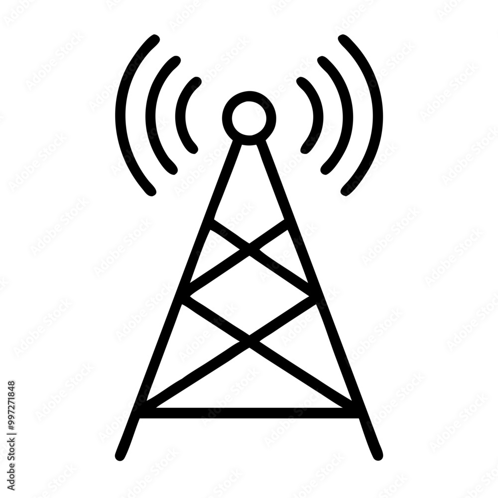 Poster wireless communication signal vector for telecommunication and technology