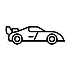 Obraz premium Vector Illustration of Sleek Racing Car with Aerodynamic Design for Speed and Performance