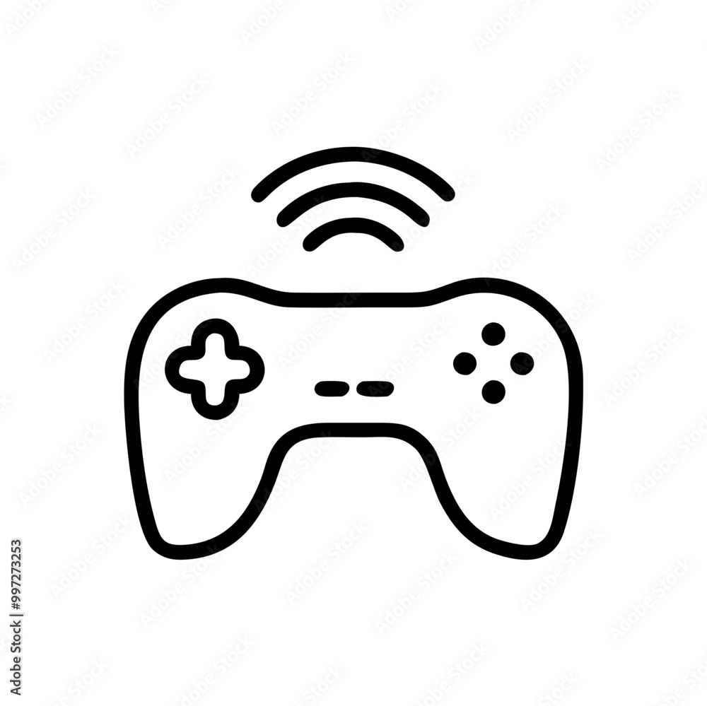 Poster wireless game controller vector for gaming and technology design