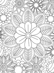 Flowers Coloring Pages For Adules