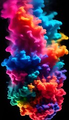 Obraz premium mesmerizing rainbow gradient of thermochromic pigments in motion