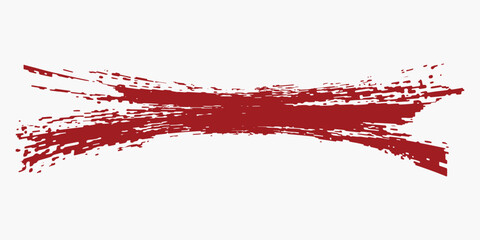 Red brush stroke. Vector brush stroke on a transparent, white background. Brush stroke vector icon