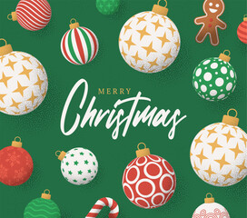 Christmas Greeting grainy card. Merry Christmas and happy new year retro greeting card. 