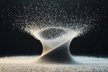 Obraz premium 3D rendering of a digital funnel, representing content flow optimized for conversion in marketing