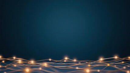 Abstract digital grid with content nodes lighting up, showing the impact of marketing on conversions