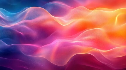 Obraz premium Abstract Wavy Pattern with a Color Gradient from Blue to Orange