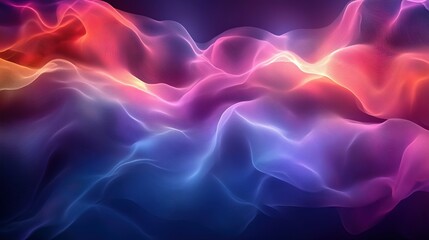 Abstract Neon Waves with Gradient Color Palette