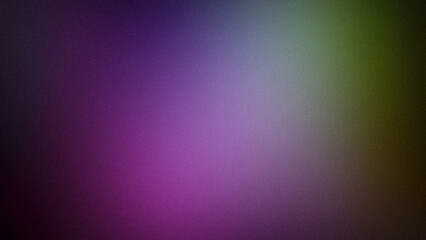 A smooth gradient blending vibrant purples and greens with soft transitions. The grainy texture creates a dynamic background, perfect for wallpapers and banners