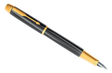 Fountain Pen, 3D rendering isolated on transparent background