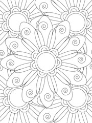 All these designs are hand-drawn and unique 
Flower Beautiful black and white illustration for adult coloring book,
This is a printable Beautiful Zentangle Coloring page for KDP Interior, POD products