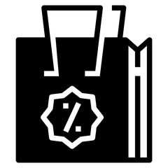 Shopping Bag Discount Icon