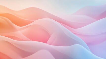 Fototapeta premium Abstract soft waves in pastel colors.