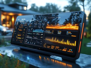 Futuristic Smart Home Dashboard: Data Visualization and Design