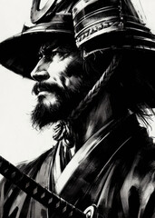 portrait of a man with a sword