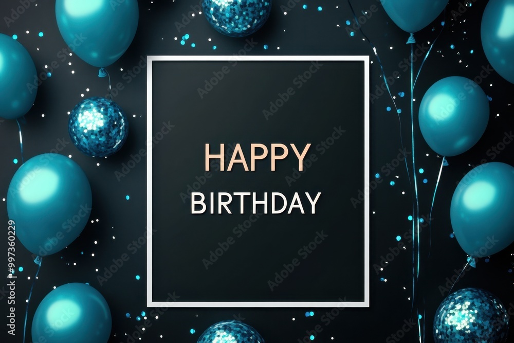 Poster a square frame with white borders on the left and right sides of an empty black background, surround