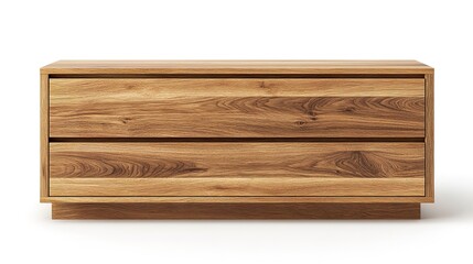 Wooden chest of drawers in the interior beautiful shot of modern wooden furniture isolated on a white background  