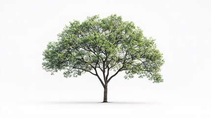 Tree isolated on white background representing nature and seasons 