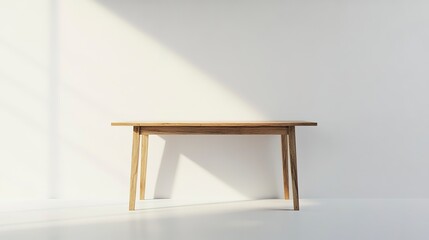 Table isolated on total white background  