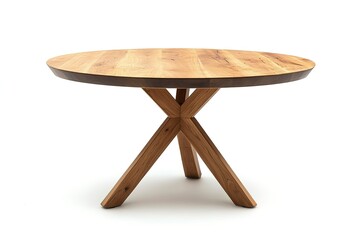 Modern round table isolated on white background  