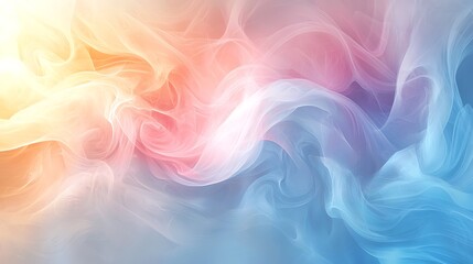 Fototapeta premium An abstract background swirls with blue, pink, and yellow, blending colors in a captivating design.