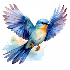 Obraz premium blue bird on flying