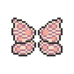 cute colorful butterfly wings pixel art