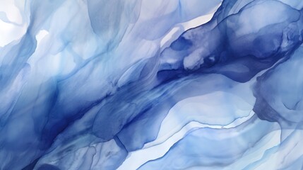 Obraz premium Abstract Blue Ink Swirls