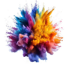 Vibrant Color Explosion: Swirling Ink Splatters Radiating from Center