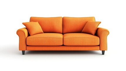 Fototapeta premium House couch sofa comfort isolated on pure white background 