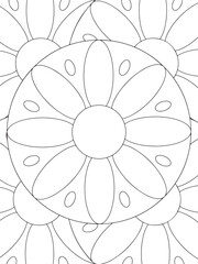 All these designs are hand-drawn and unique 
Flower Beautiful black and white illustration for adult coloring book,
This is a printable Beautiful Zentangle Coloring page for KDP Interior, POD products