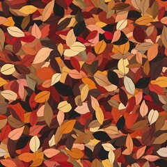 Autumn leaf seamless pattern in vibrant yellow and orange tones, perfect for nature-inspired design projects
