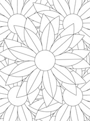 All these designs are hand-drawn and unique 
Flower Beautiful black and white illustration for adult coloring book,
This is a printable Beautiful Zentangle Coloring page for KDP Interior, POD products