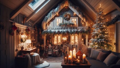 Weihnachtliche Dekoration in Schweden