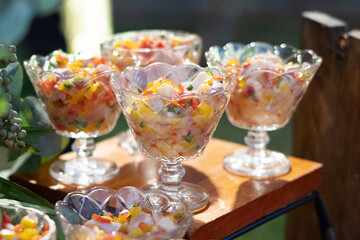 table with food breads, fruits cheeses party decoration healthy foods