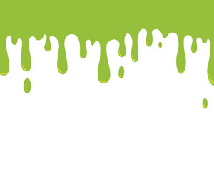 vector illustration of melted green slime on a white background. Perfect for painting tools, assets, etc