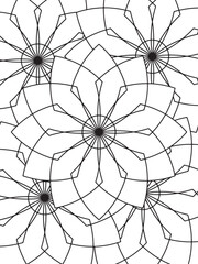Obraz premium All these designs are hand-drawn and unique Flower Beautiful black and white illustration for adult coloring book, This is a printable Beautiful Zentangle Coloring page for KDP Interior, POD products
