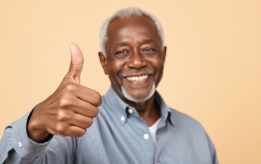 Elderly Man Displaying Positive Gesture