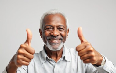 Portrait of a Senior Man Showing Approval