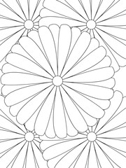 All these designs are hand-drawn and unique 
Flower Beautiful black and white illustration for adult coloring book,
This is a printable Beautiful Zentangle Coloring page for KDP Interior, POD products