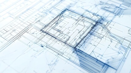Detailed Architectural Blueprint Design Concept