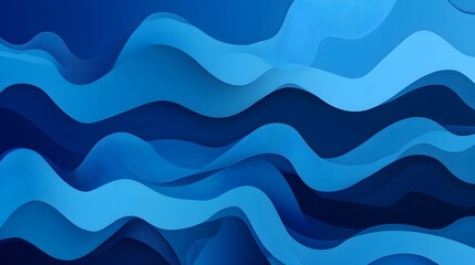 Fototapeta premium Vibrant Blue Gradient Wave Background