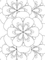 All these designs are hand-drawn and unique 
Flower Beautiful black and white illustration for adult coloring book,
This is a printable Beautiful Zentangle Coloring page for KDP Interior, POD products