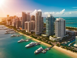 Fototapeta premium Miami City skyline