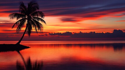 Picturesque Sunset Over the Ocean