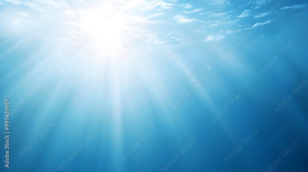 Canvas Prints serene blue background with soft light rays