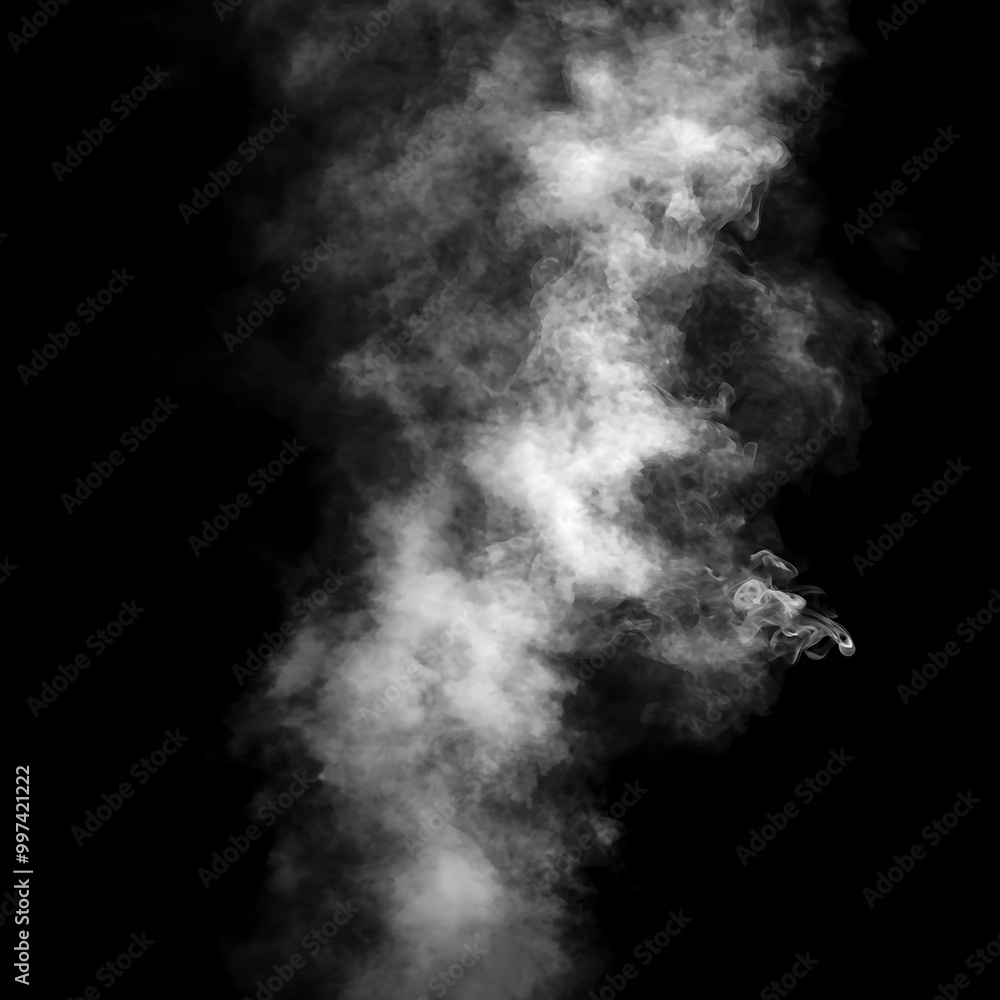 Poster dark black background enhanced by abstract patterns of smoke and fog image