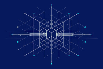 Minimalist tech grid background